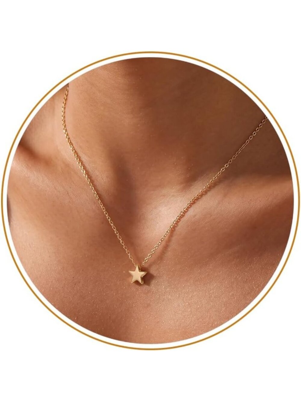 Trendy Gold Simple Necklace for Women | Small Pendant Jewelry Accessory